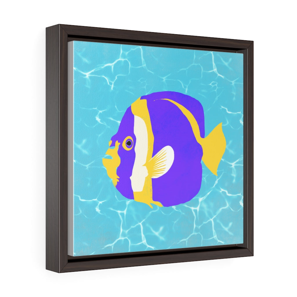 Fish - Square Framed Premium Gallery Wrap Canvas