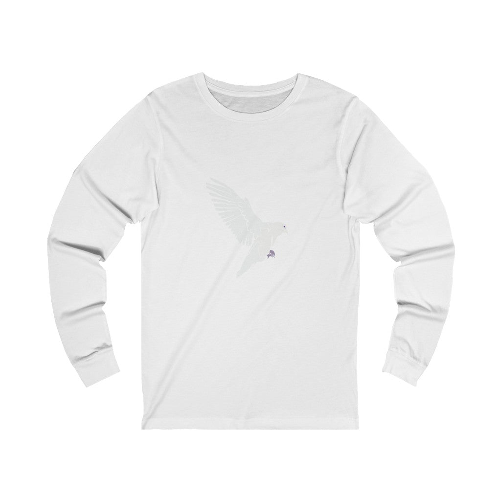 Unisex Jersey Long Sleeve Tee - White Dove