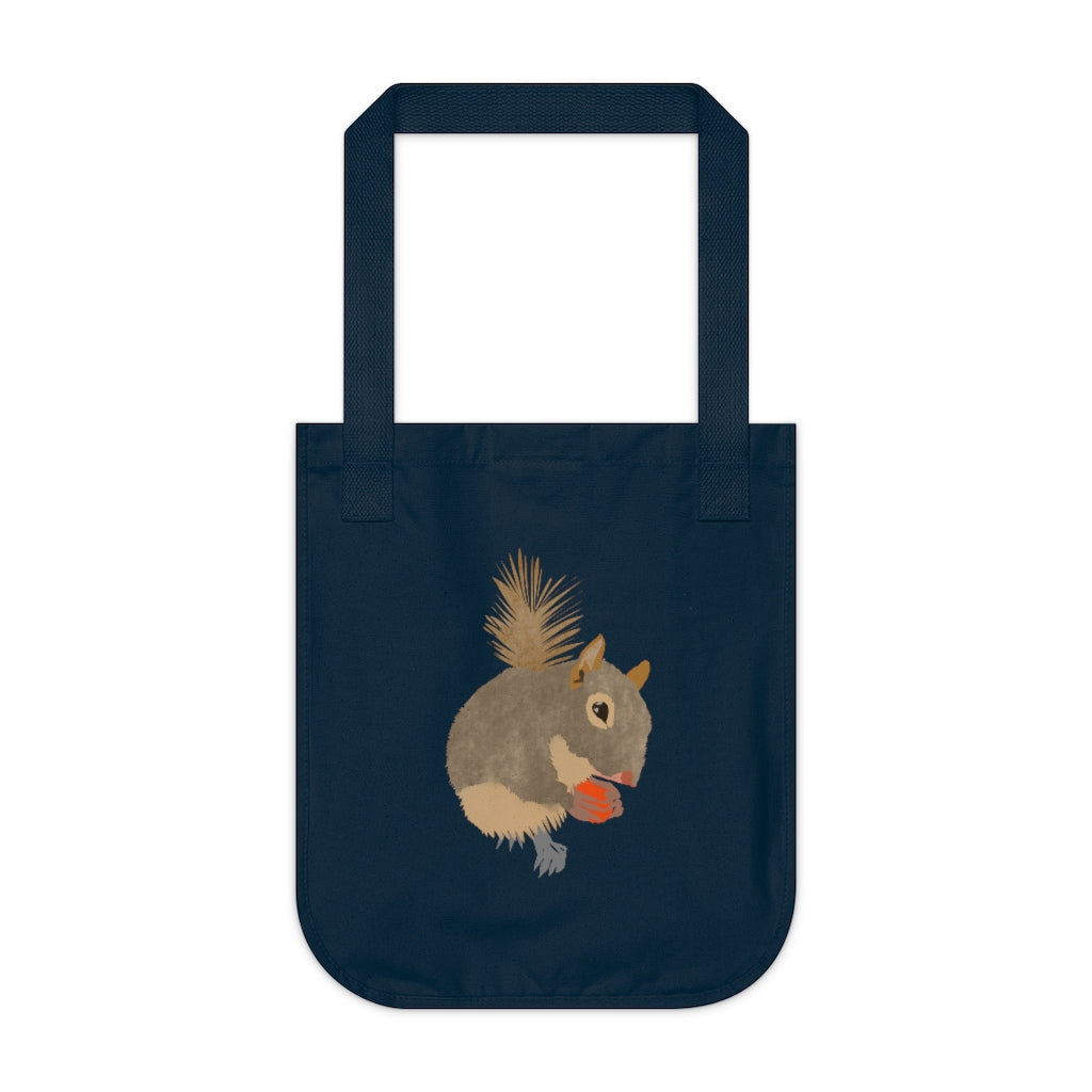 Organic Canvas Tote Bag - Squirrel