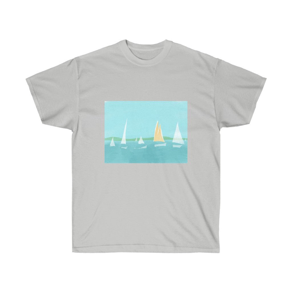 Sail Boat Scene - Unisex Ultra Cotton Tee