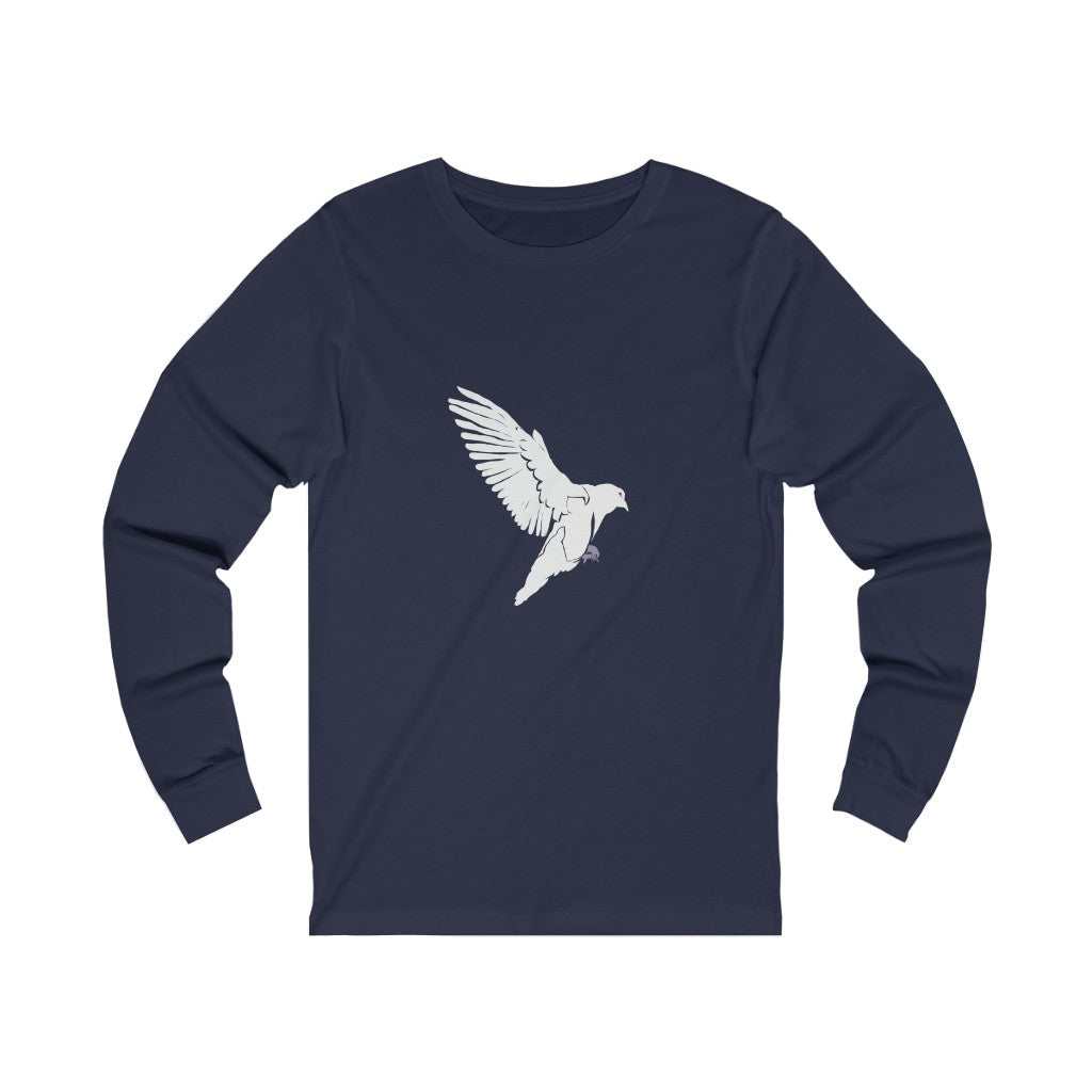 Unisex Jersey Long Sleeve Tee - White Dove