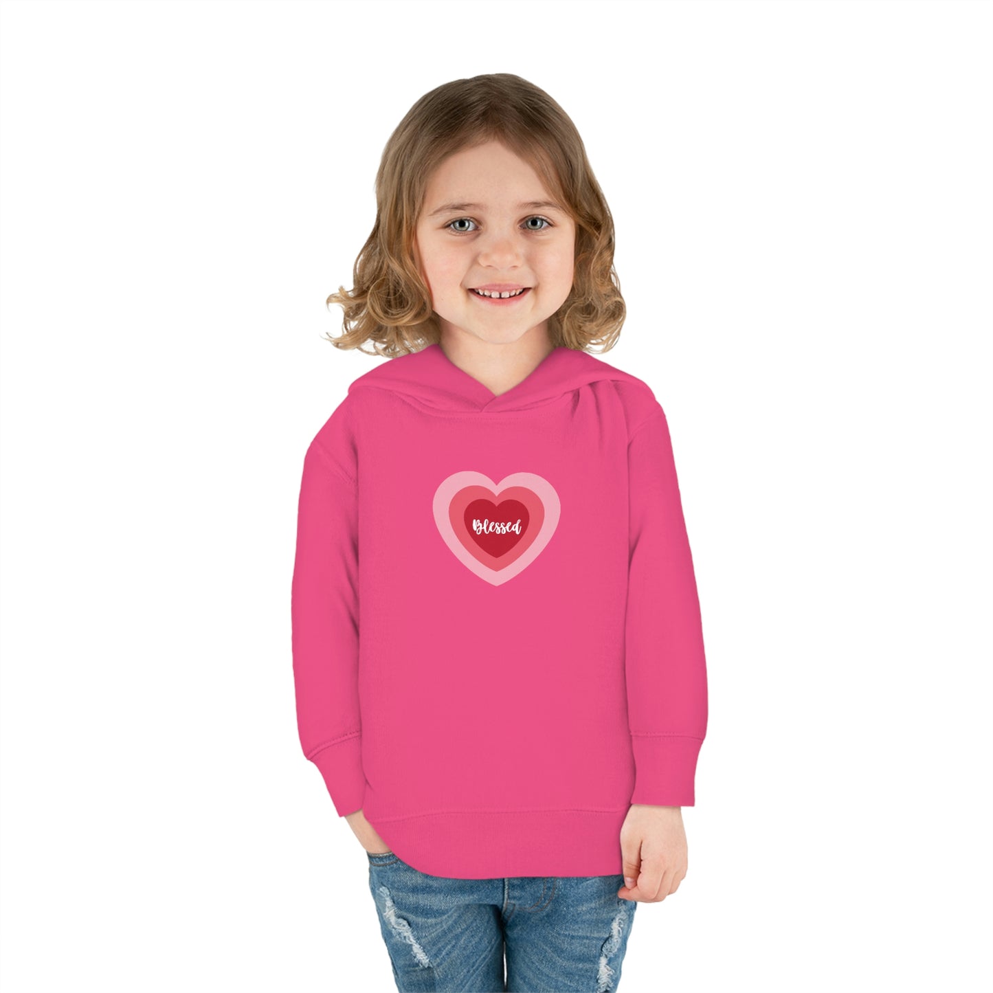 Blessed Heart - Toddler Pullover Fleece Hoodie