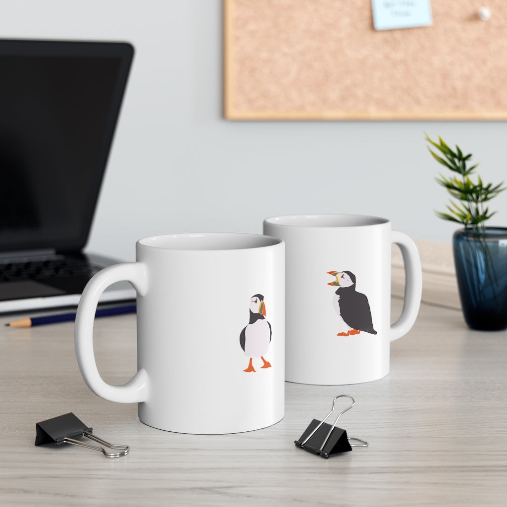 Ceramic Mug 11oz - Puffins
