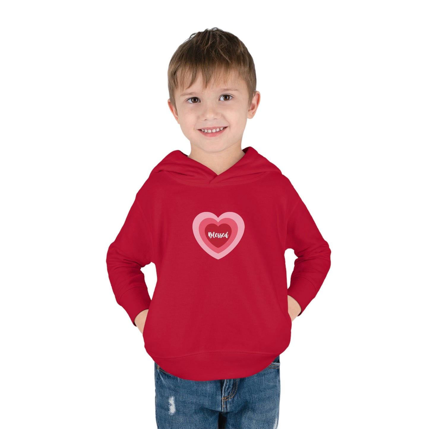 Blessed Heart - Toddler Pullover Fleece Hoodie