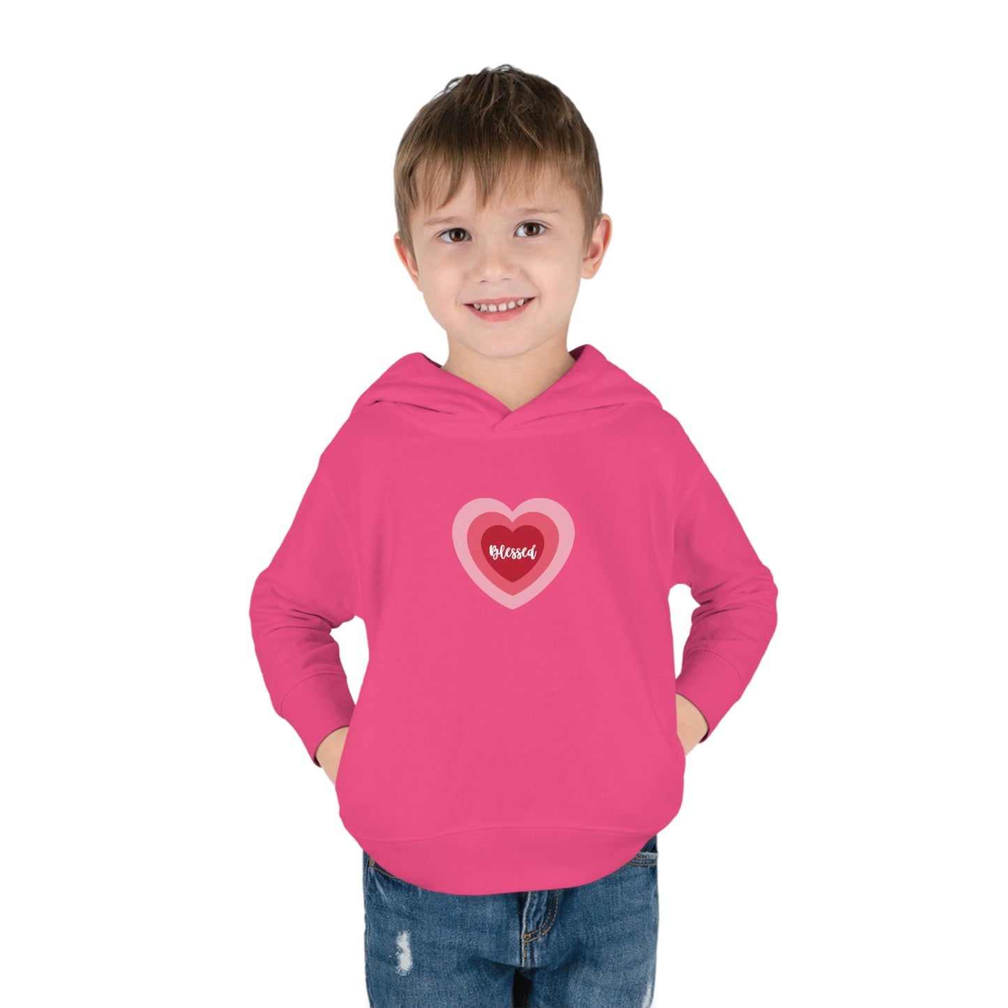 Blessed Heart - Toddler Pullover Fleece Hoodie