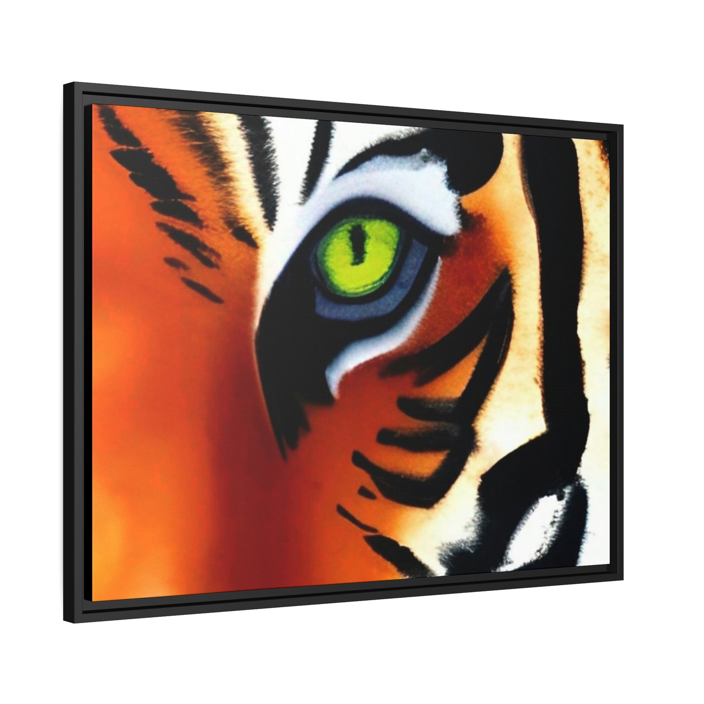 TIGER - Matte Canvas, Black Frame