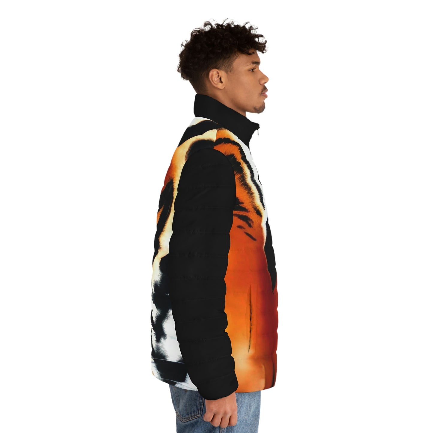 TIGER - Men's Puffer Jacket (Two-sided Print)