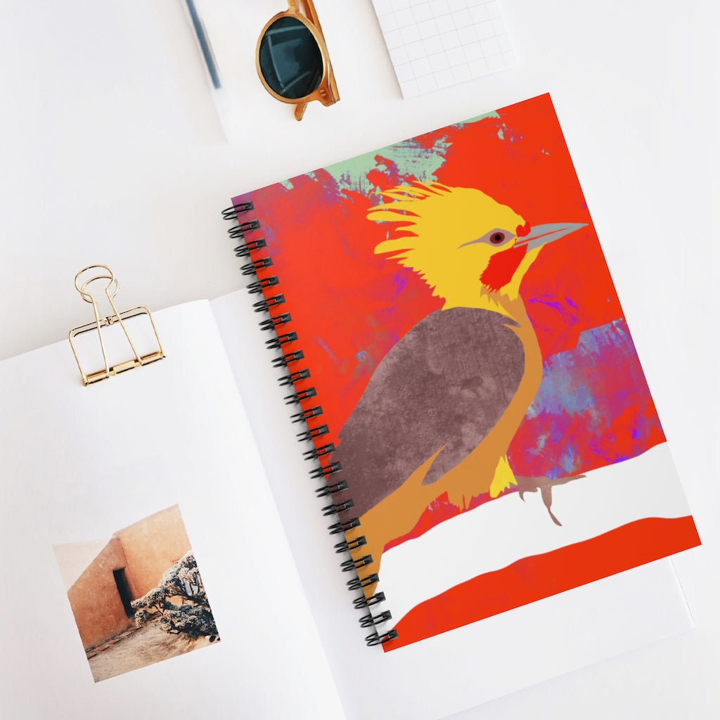 Spiral Notebook - Ruled Line - Bird Design