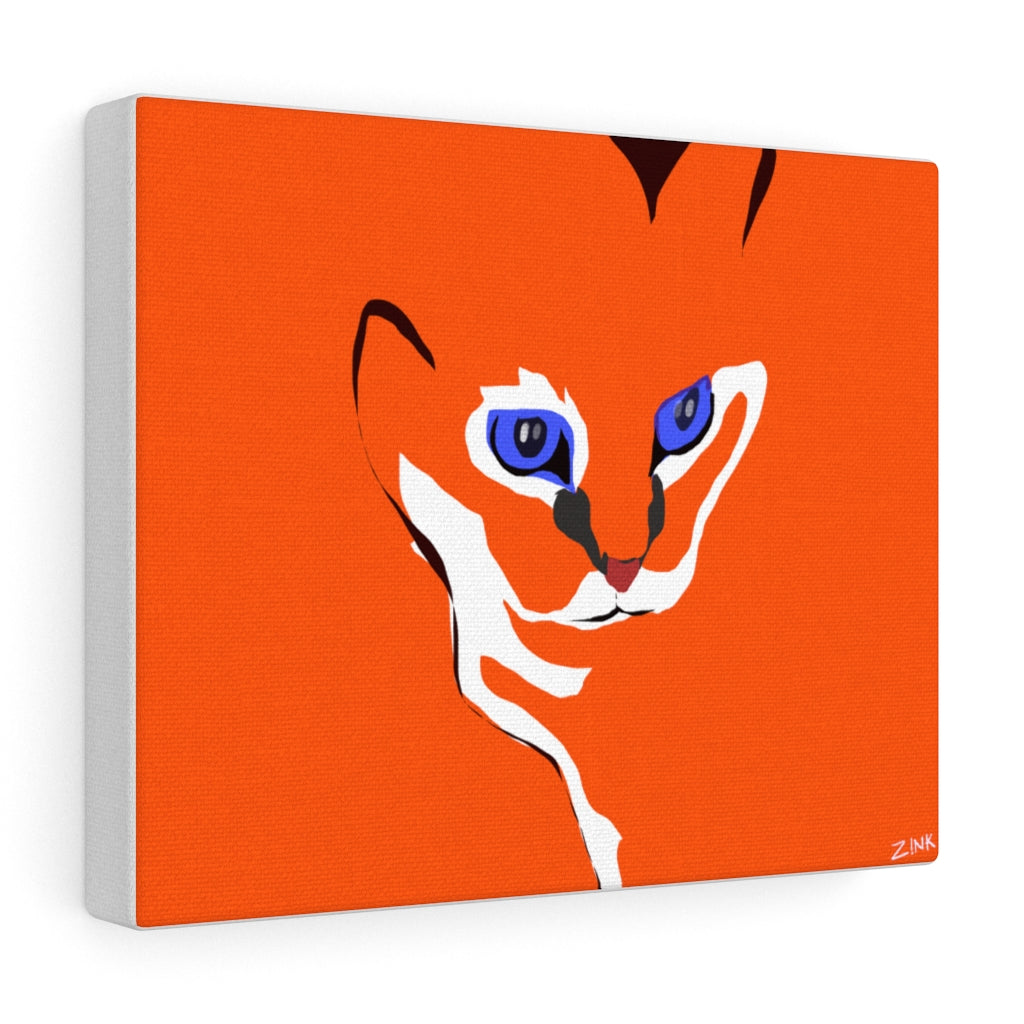 Cat Design - Orange Canvas Gallery Wraps