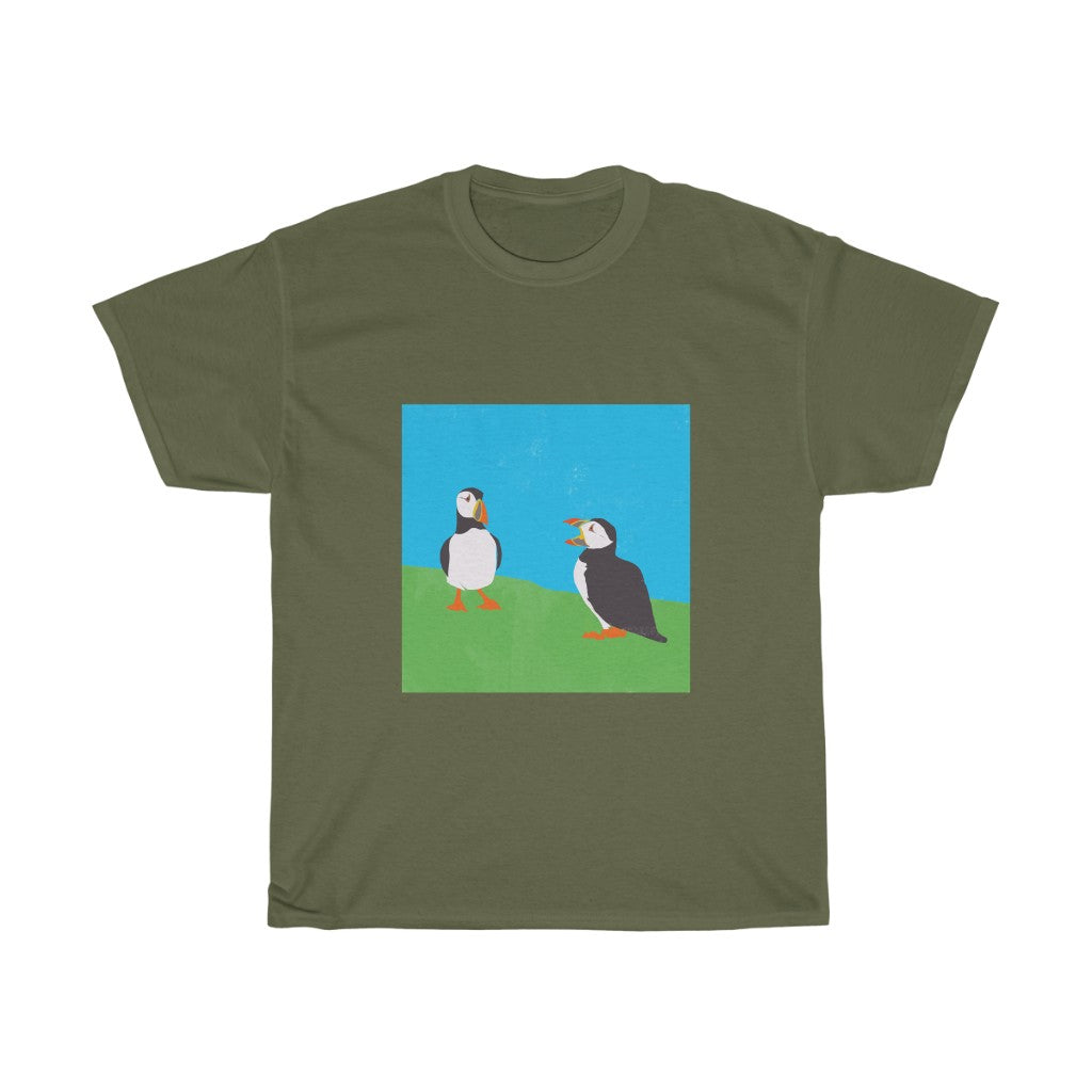 Puffins Shirt - Unisex Heavy Cotton Tee