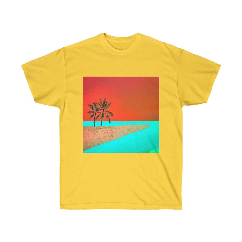 Palm Tree Beach - Unisex Ultra Cotton Tee