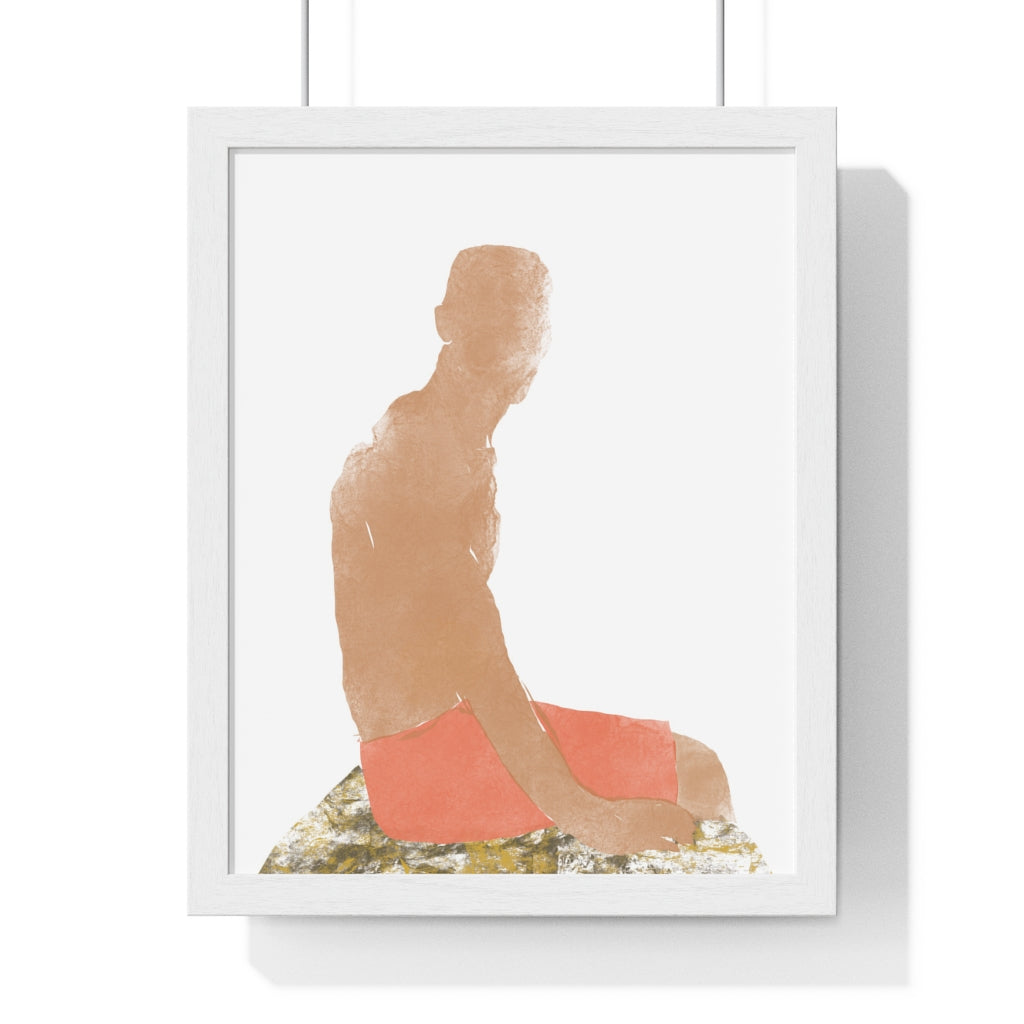 Male Figure - Premium Framed Vertical Poster