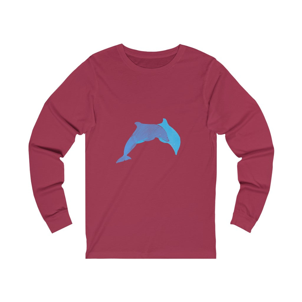 Unisex Jersey Long Sleeve Tee - Dolphins