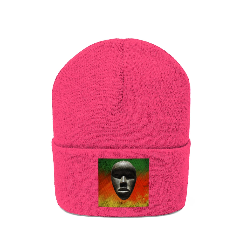 African Mask - Knit Beanie