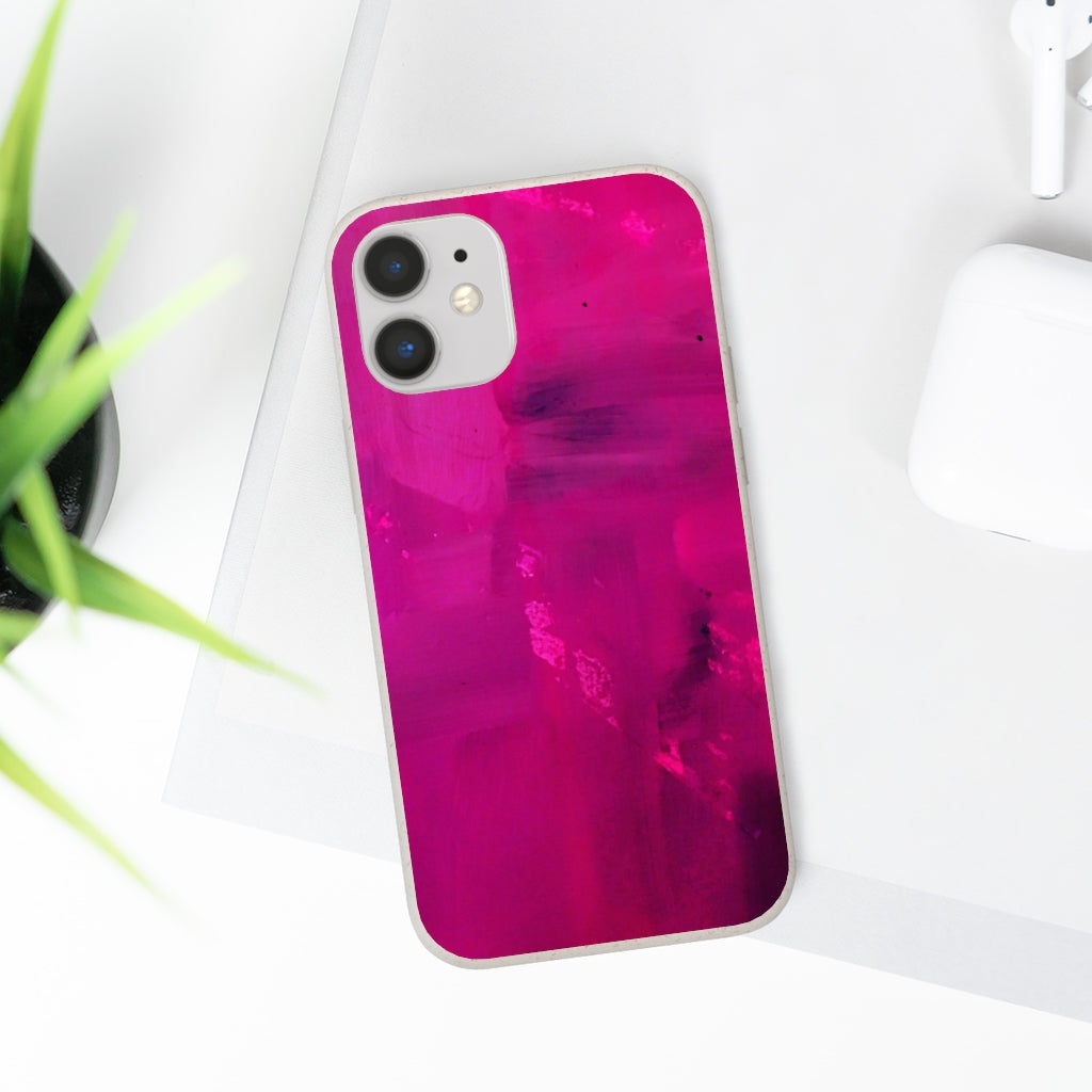 Biodegradable Case - Abstract Fucshia Painting