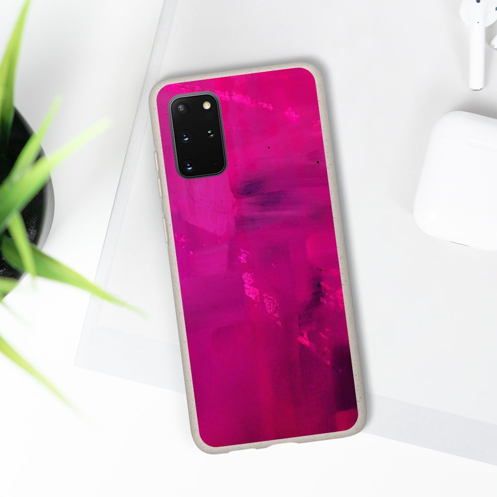 Biodegradable Case - Abstract Fucshia Painting