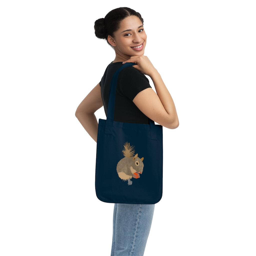 Organic Canvas Tote Bag - Squirrel