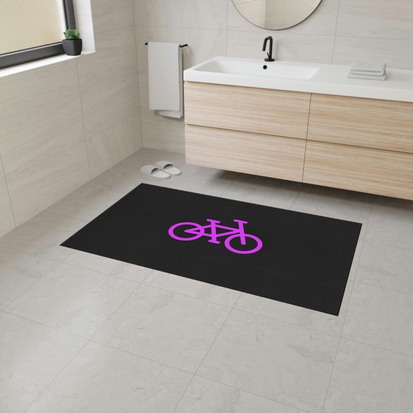 Heavy Duty Floor Mat - Pink Bike