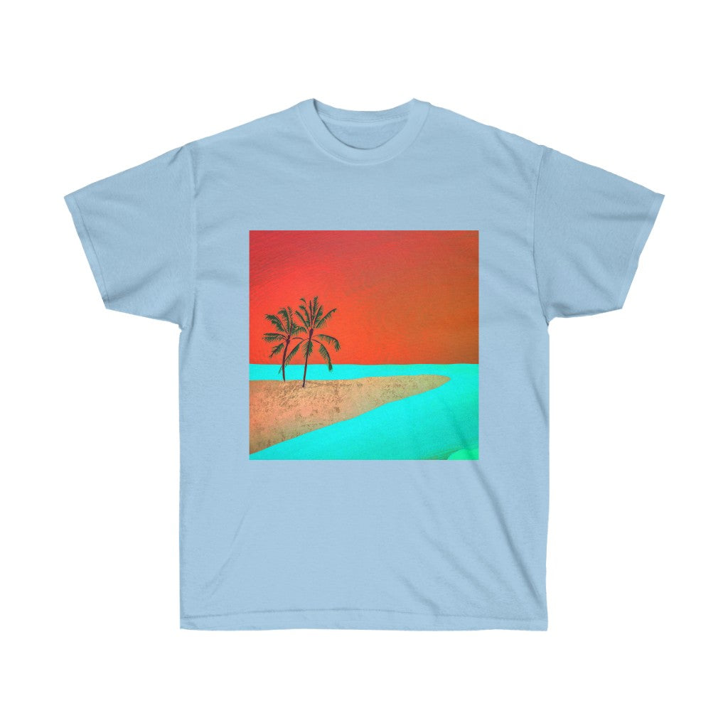 Palm Tree Beach - Unisex Ultra Cotton Tee