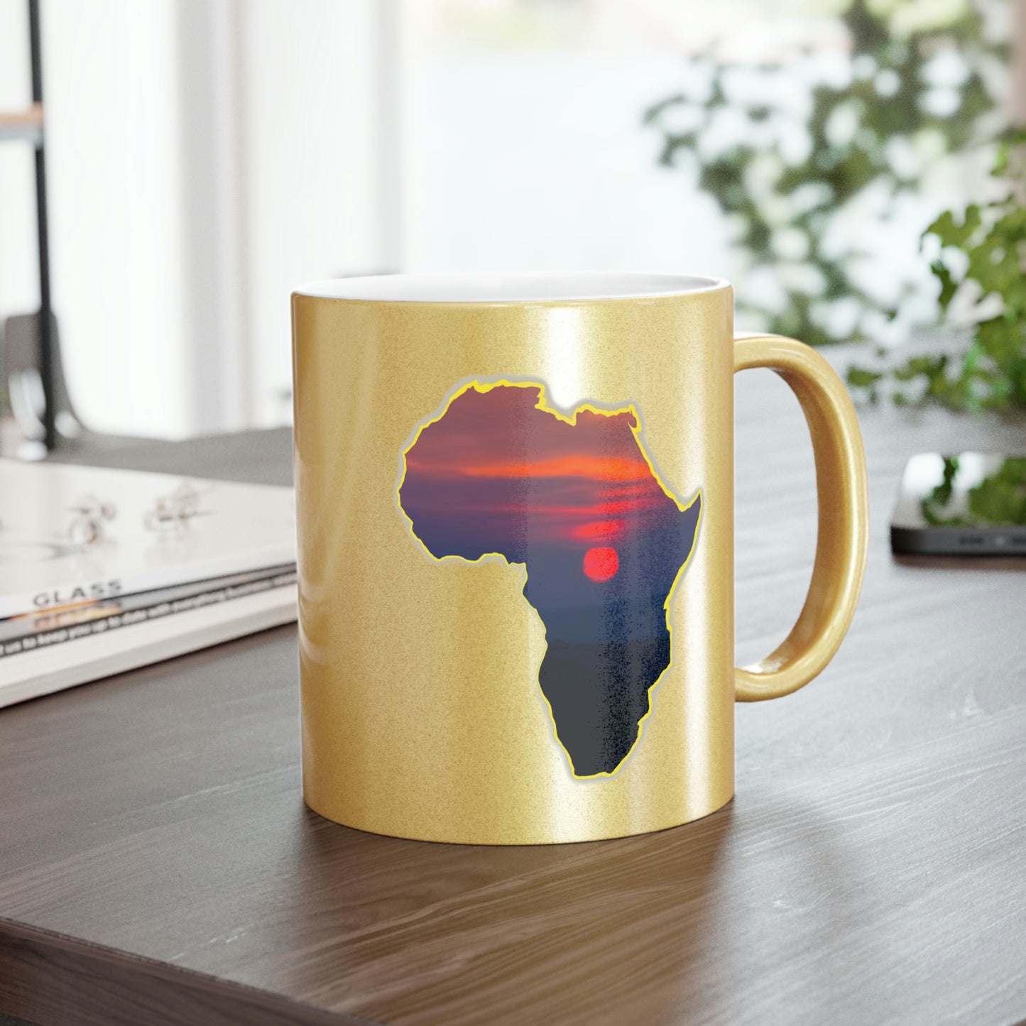 AFRICA - Metallic Mug (Silver\Gold)