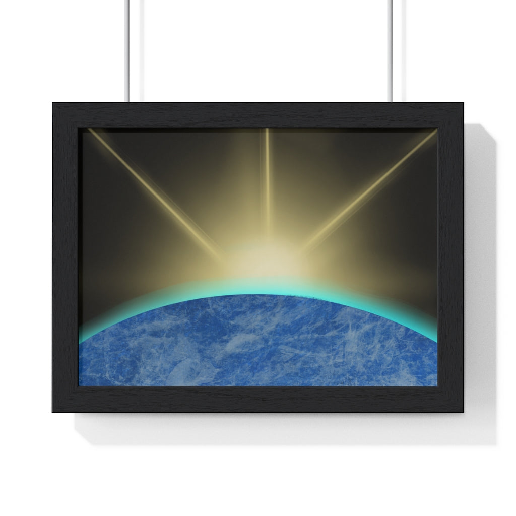 Sunrise from Space - Premium Framed Horizontal Poster
