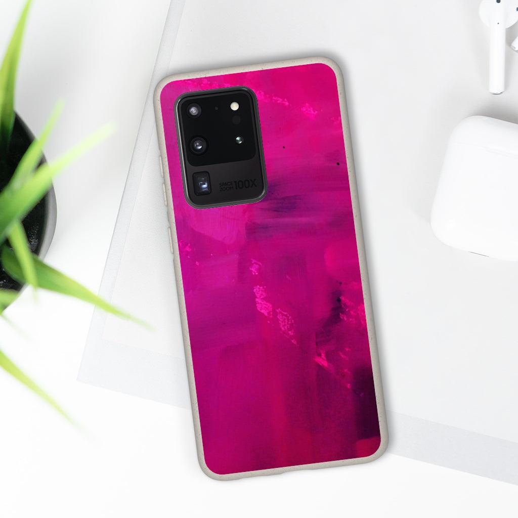 Biodegradable Case - Abstract Fucshia Painting