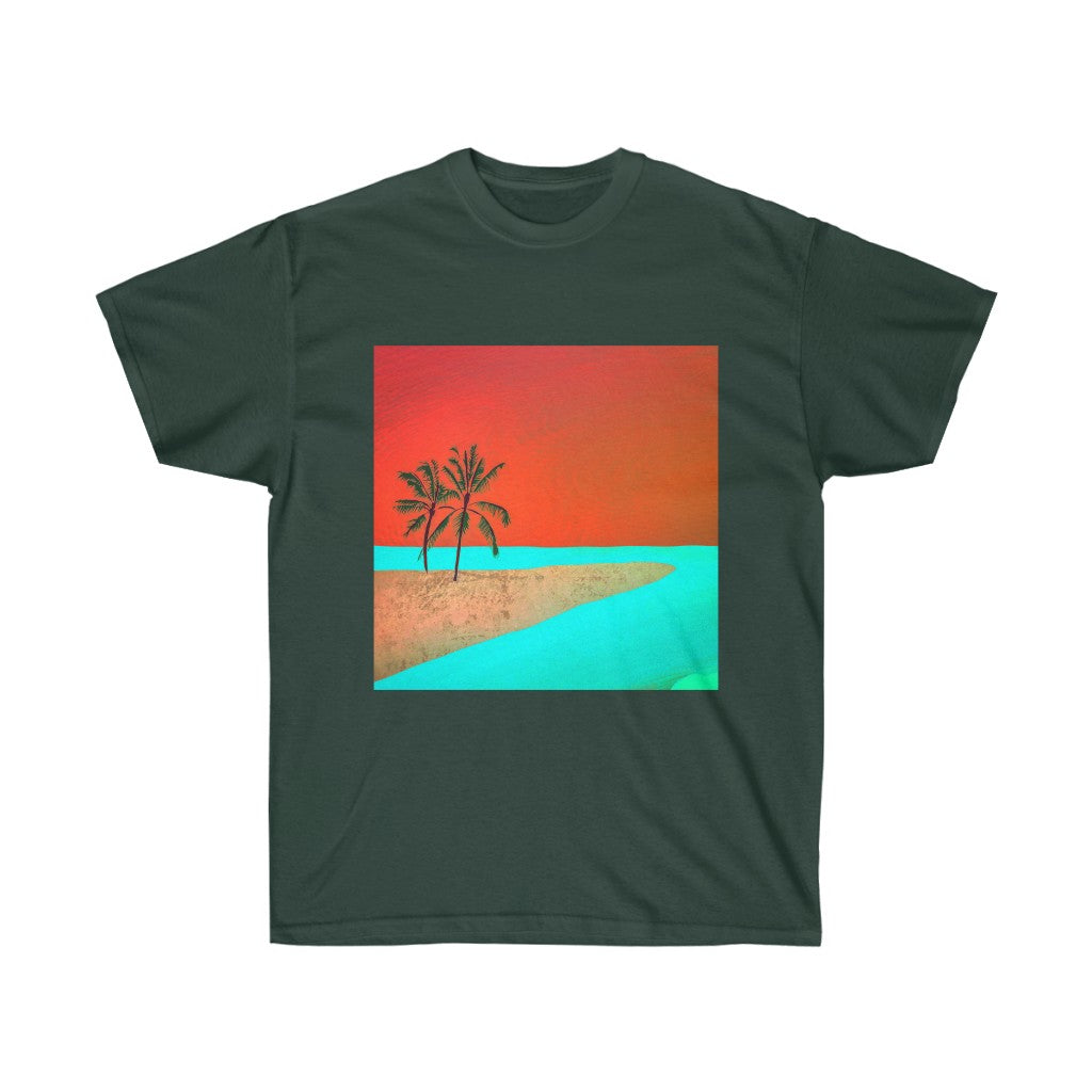 Palm Tree Beach - Unisex Ultra Cotton Tee