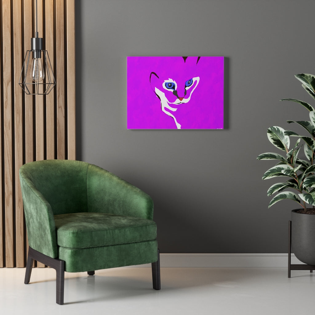 Cat Design - Fuschia Canvas Gallery Wraps
