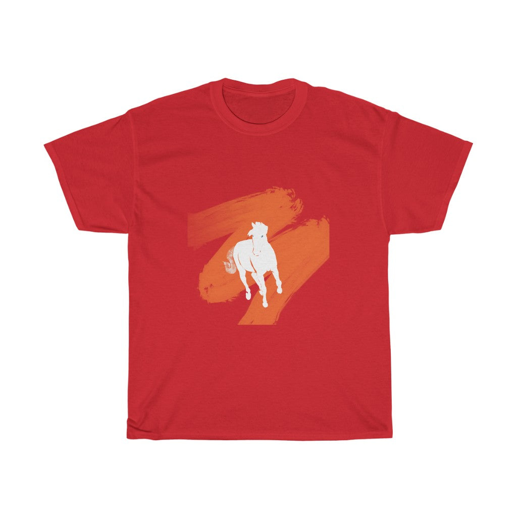 Unisex Heavy Cotton Tee - Running Horse