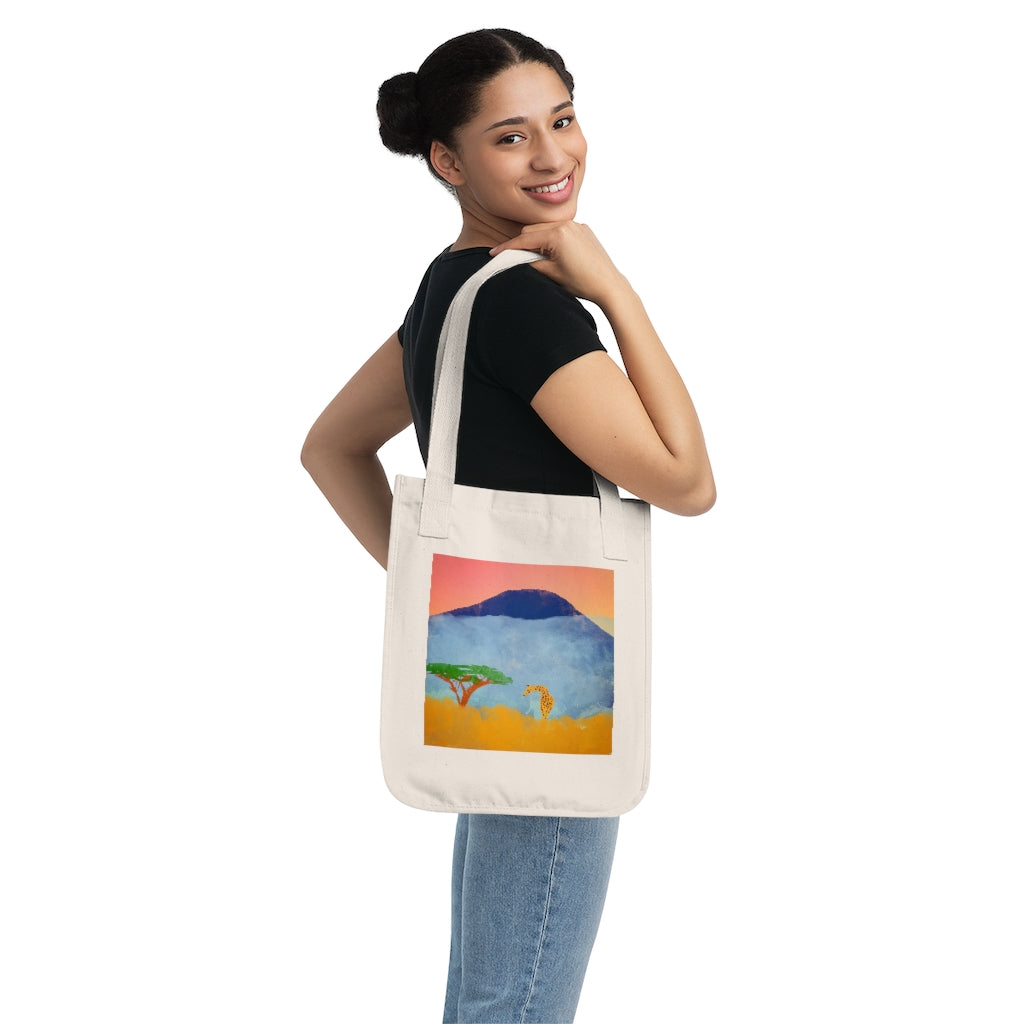 Organic Canvas Tote Bag - African Scene