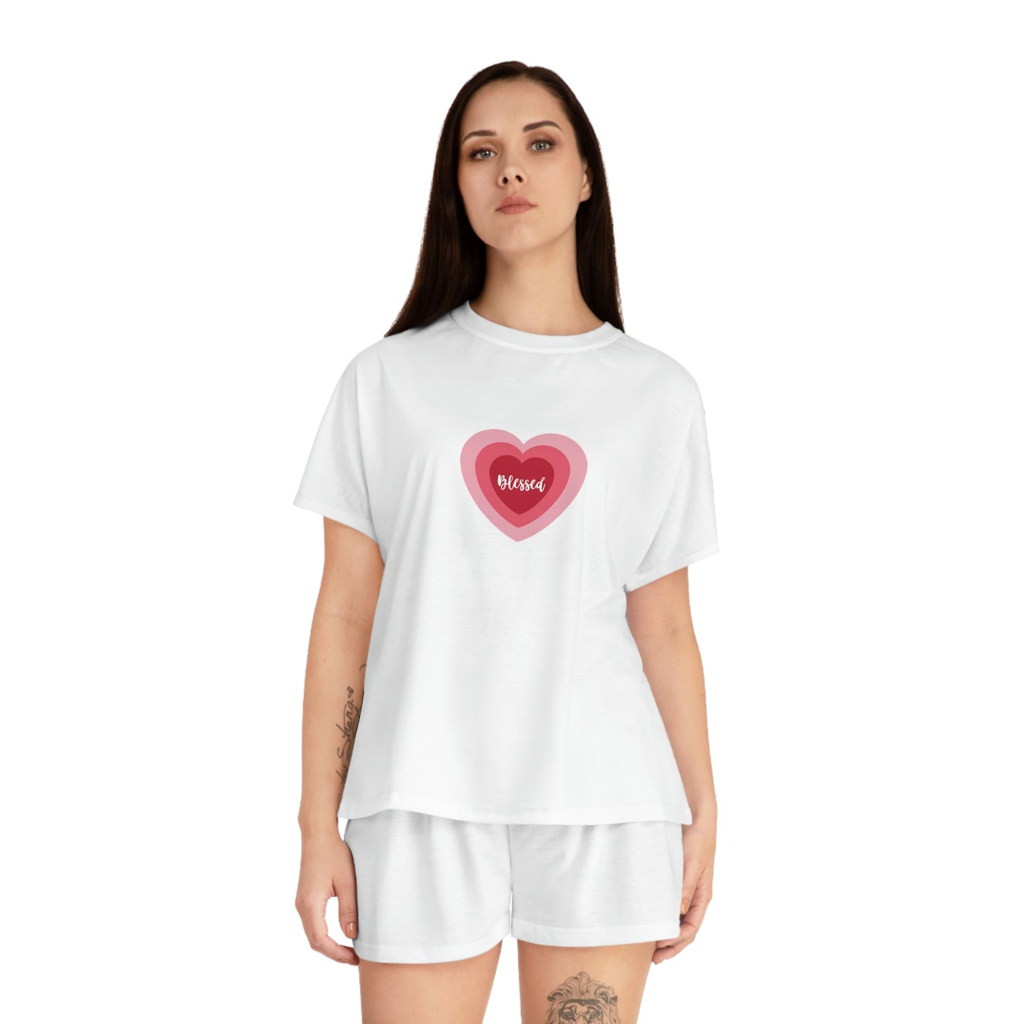 Blessed Heart - Women's Short Pajama Set
