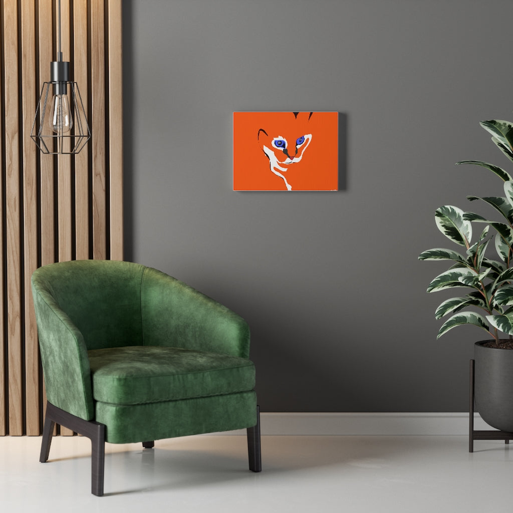 Cat Design - Orange Canvas Gallery Wraps