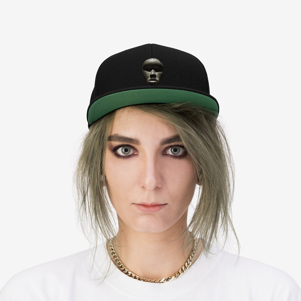 African Mask Design - Unisex Flat Bill Hat