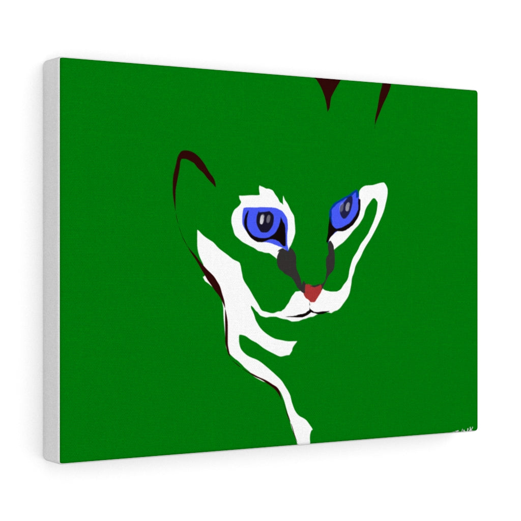 Cat Design - Green Canvas Gallery Wraps