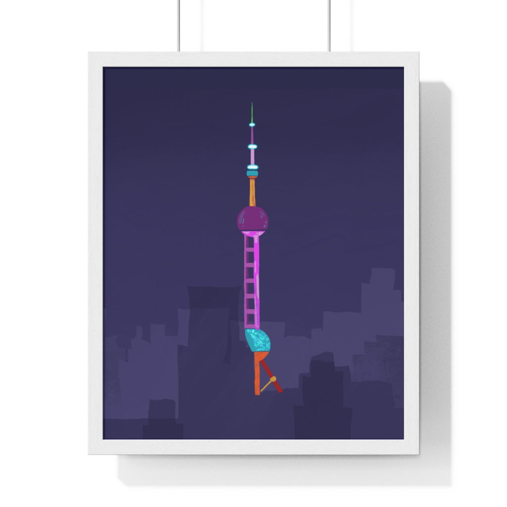 Skyline Tower - Premium Framed Vertical Poster