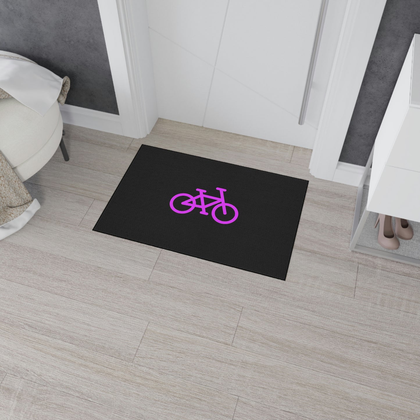 Heavy Duty Floor Mat - Pink Bike