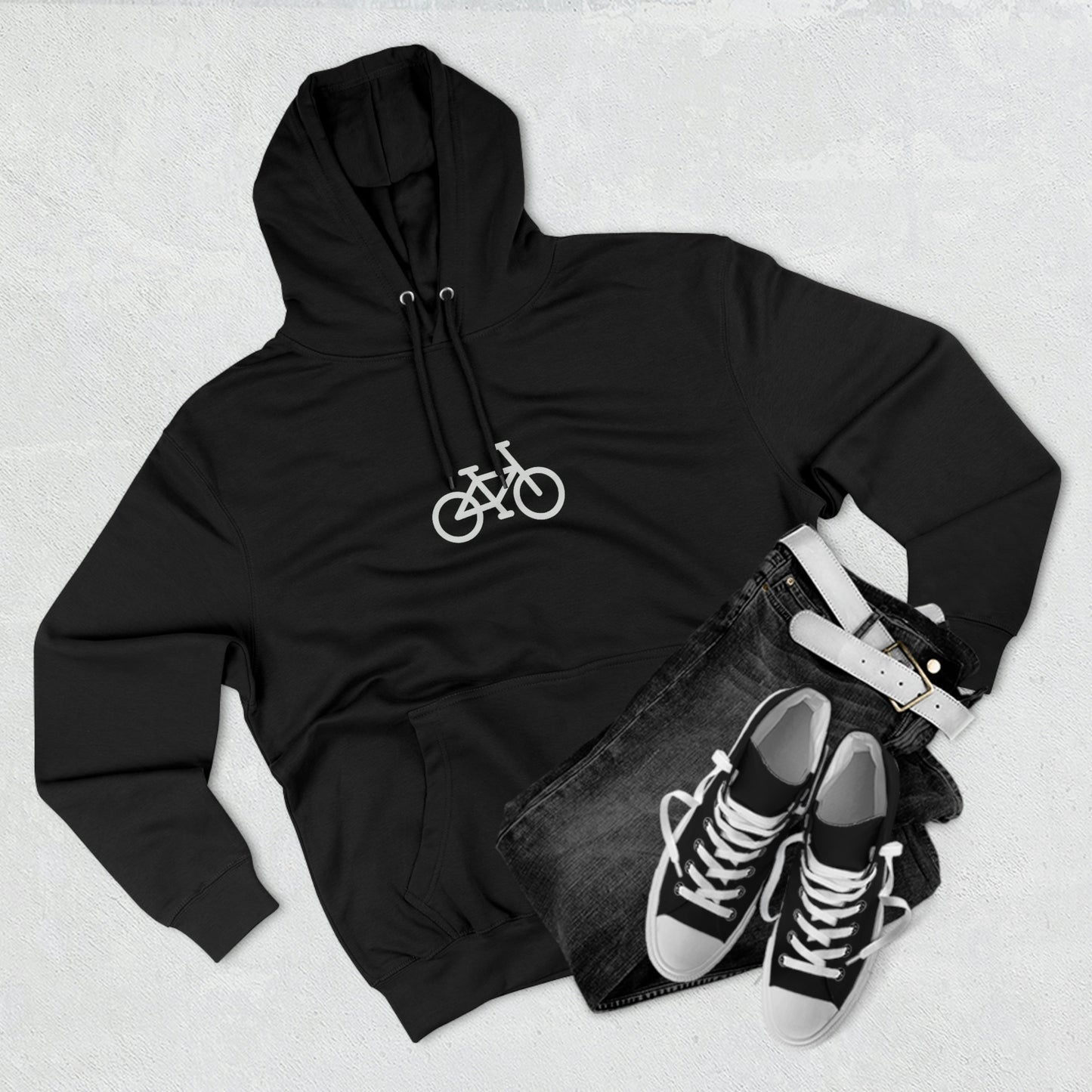 Unisex Premium Pullover Hoodie - Bike Print
