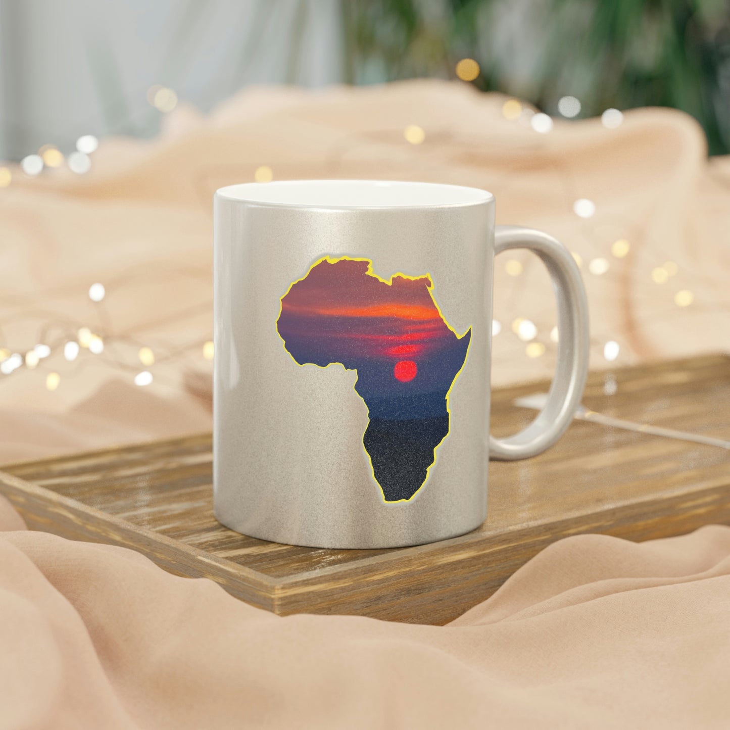 AFRICA - Metallic Mug (Silver\Gold)