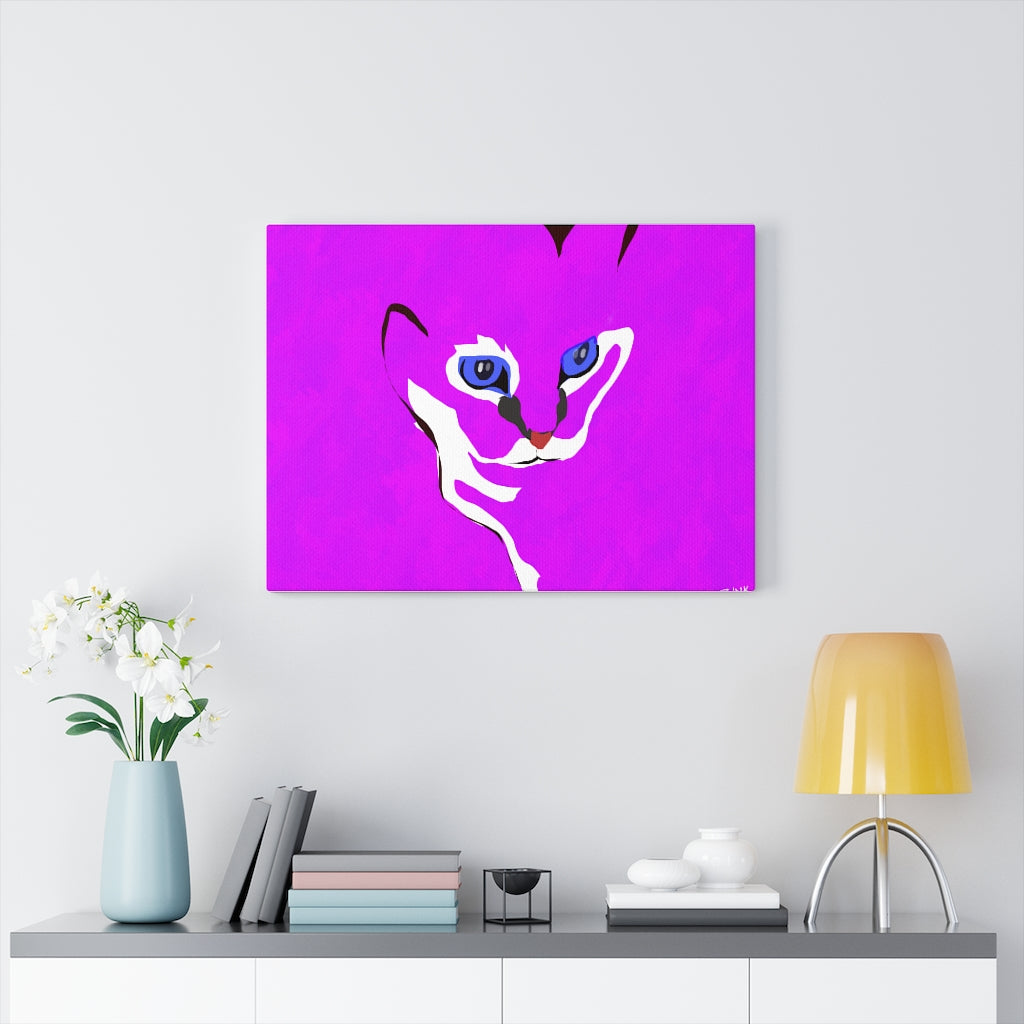 Cat Design - Fuschia Canvas Gallery Wraps