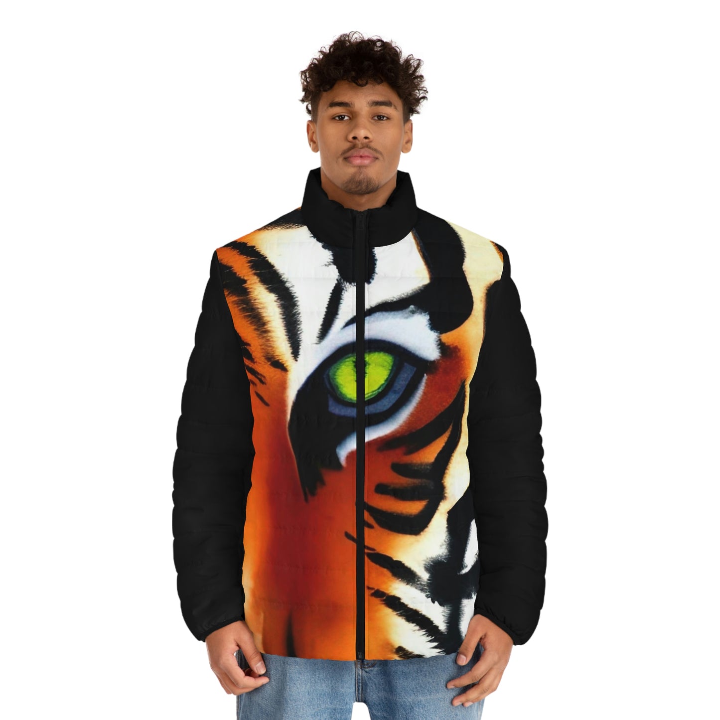 TIGER - Men's Puffer Jacket (Two-sided Print)