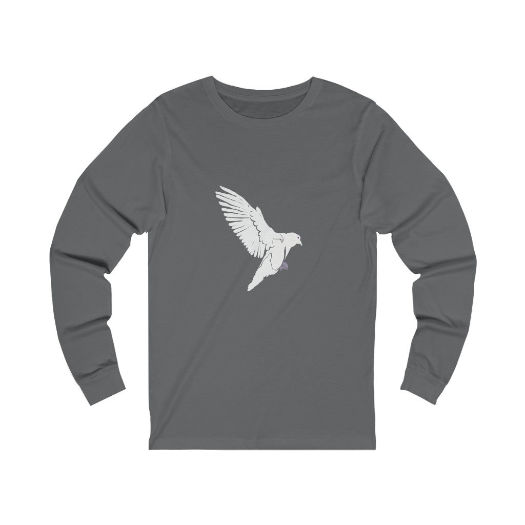 Unisex Jersey Long Sleeve Tee - White Dove
