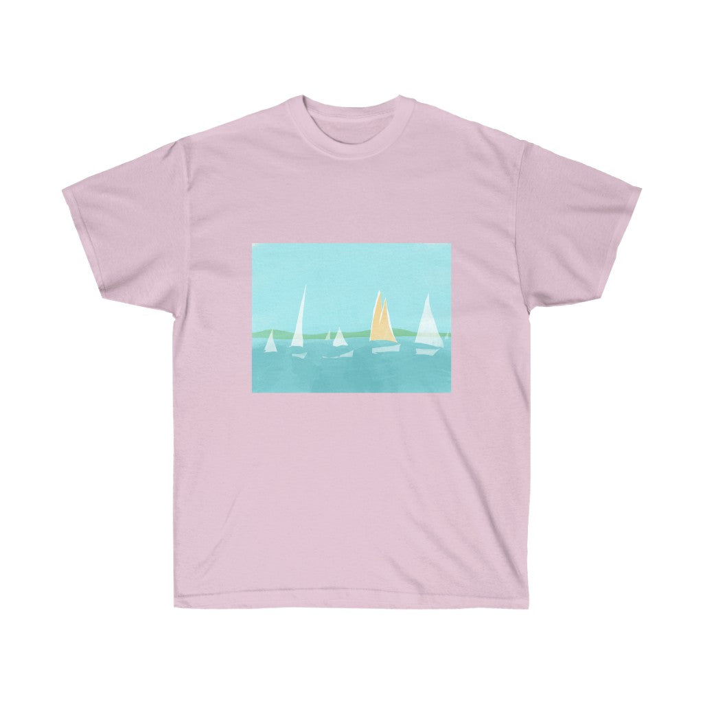 Sail Boat Scene - Unisex Ultra Cotton Tee