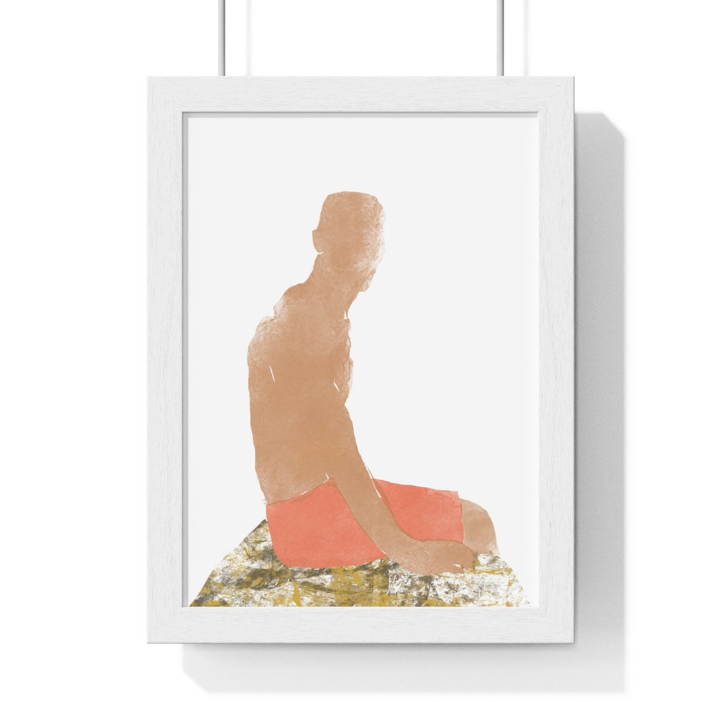 Male Figure - Premium Framed Vertical Poster