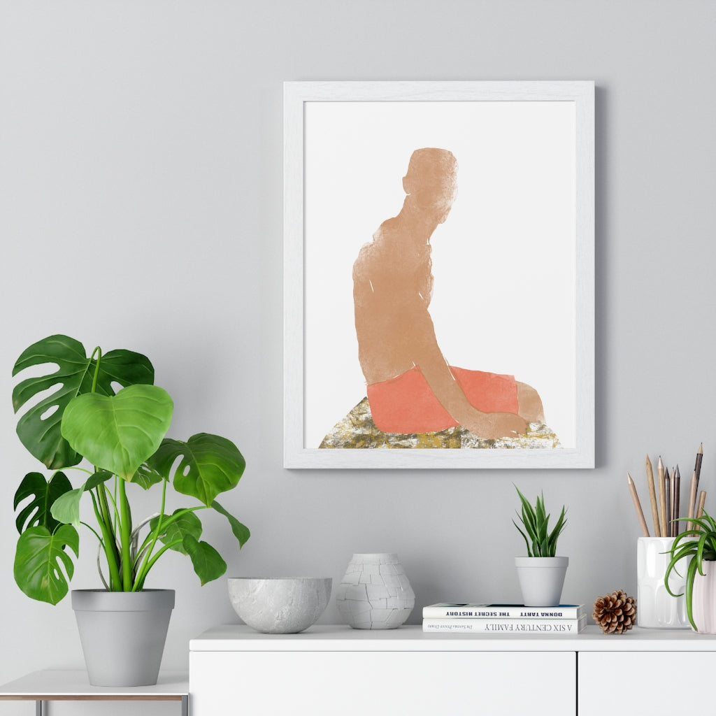 Male Figure - Premium Framed Vertical Poster