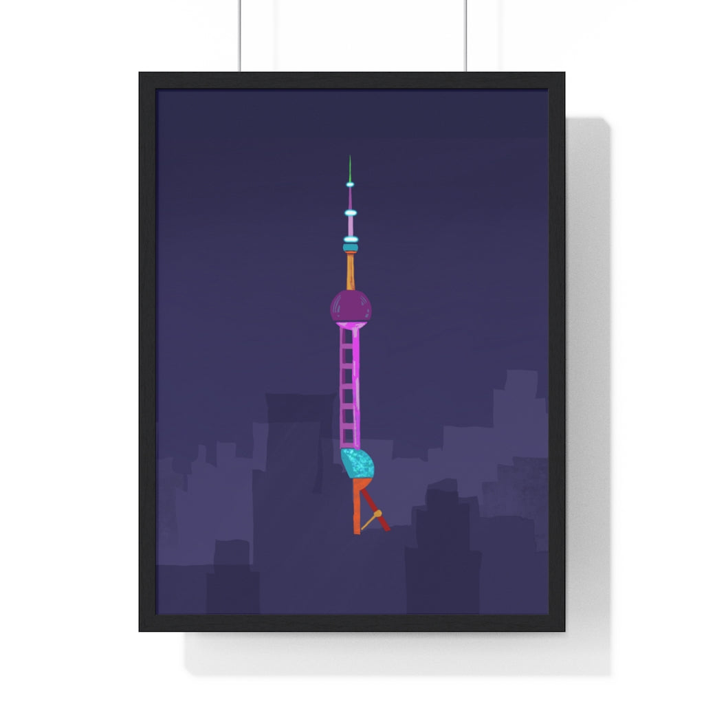 Skyline Tower - Premium Framed Vertical Poster