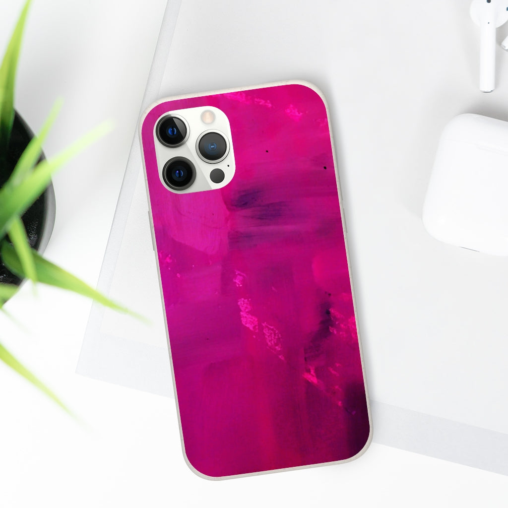 Biodegradable Case - Abstract Fucshia Painting