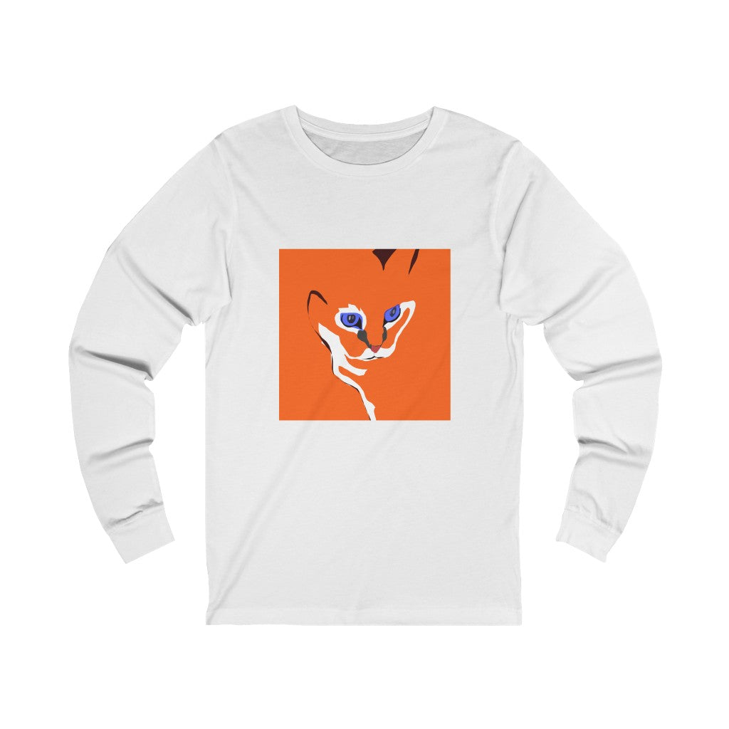 Unisex Jersey Long Sleeve Tee - Cat