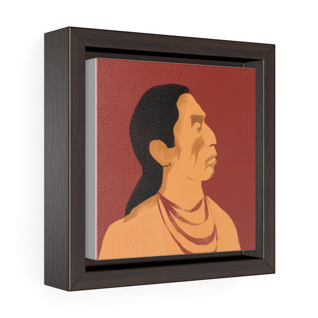 Indigenous Profile - Square Framed Premium Gallery Wrap Canvas