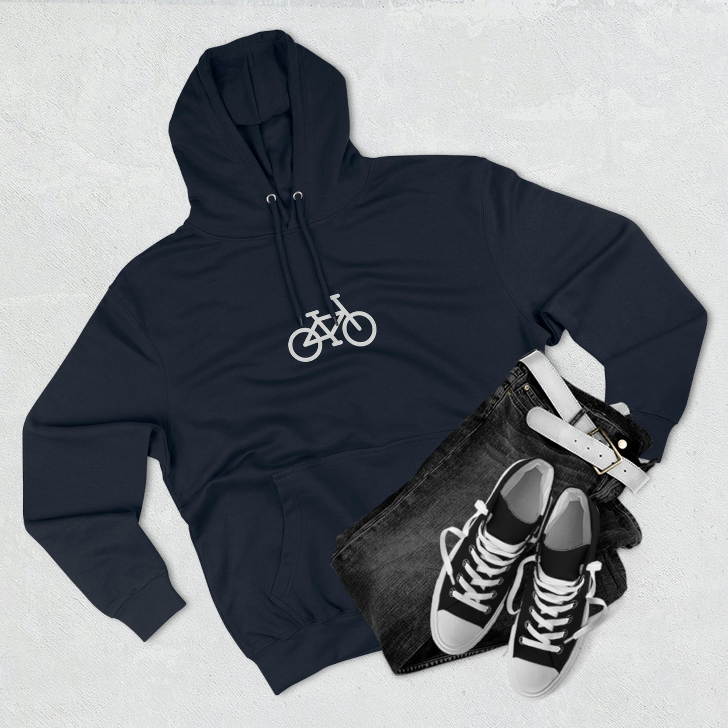 Unisex Premium Pullover Hoodie - Bike Print