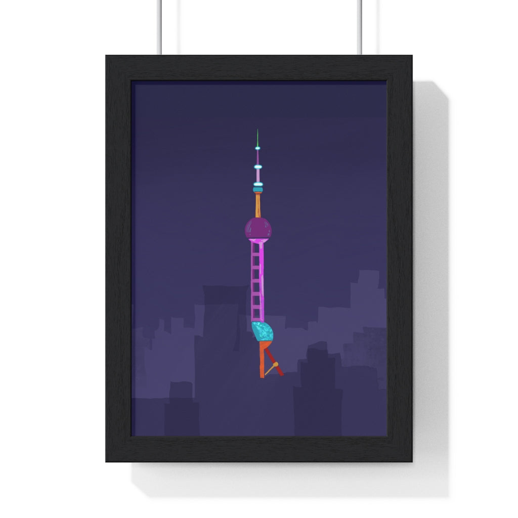 Skyline Tower - Premium Framed Vertical Poster